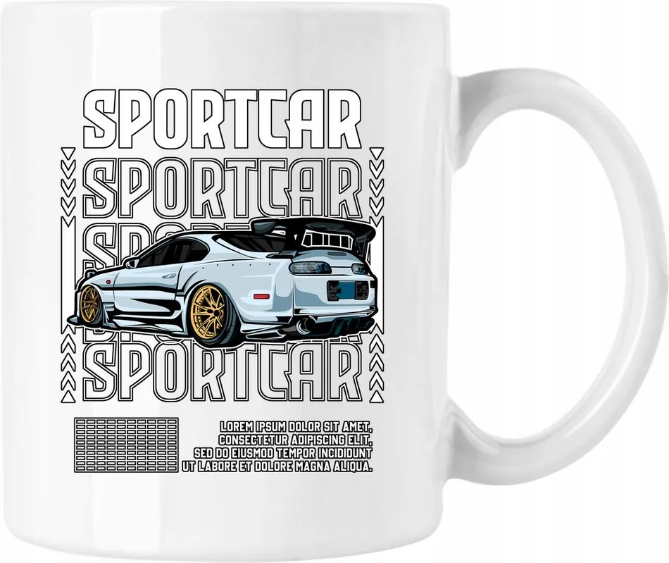 Bögre Supra Mk4 A80 2 Sport Car Fehér 330ml