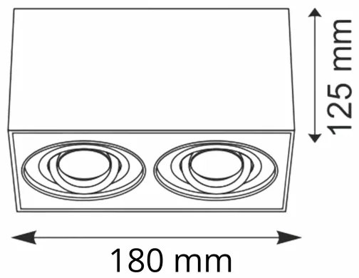 Spotlámpa HADAR Q2 2xGU10/10W/230V fekete