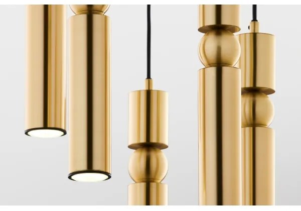 Jupiter 2020 - Csillár zsinóron ALAS 5xGU10/10W/230V arany