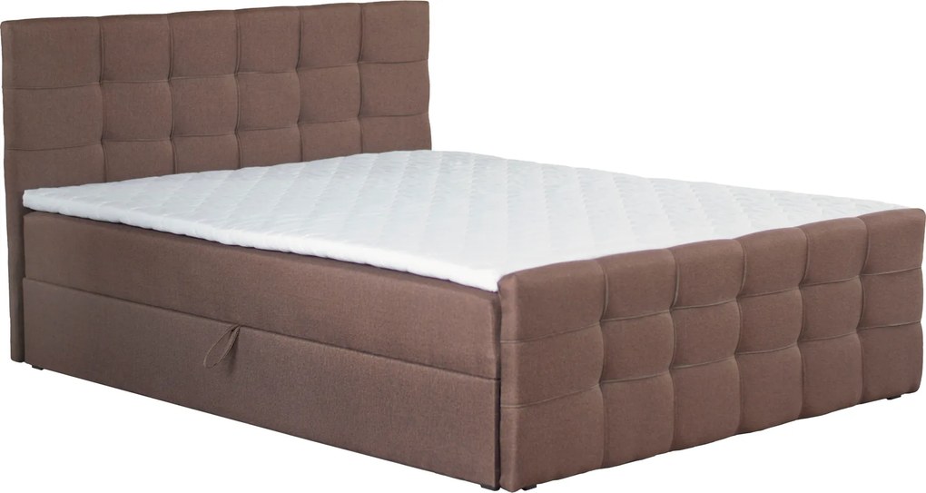 Boxspring ágy, 180x200, barna, BEST