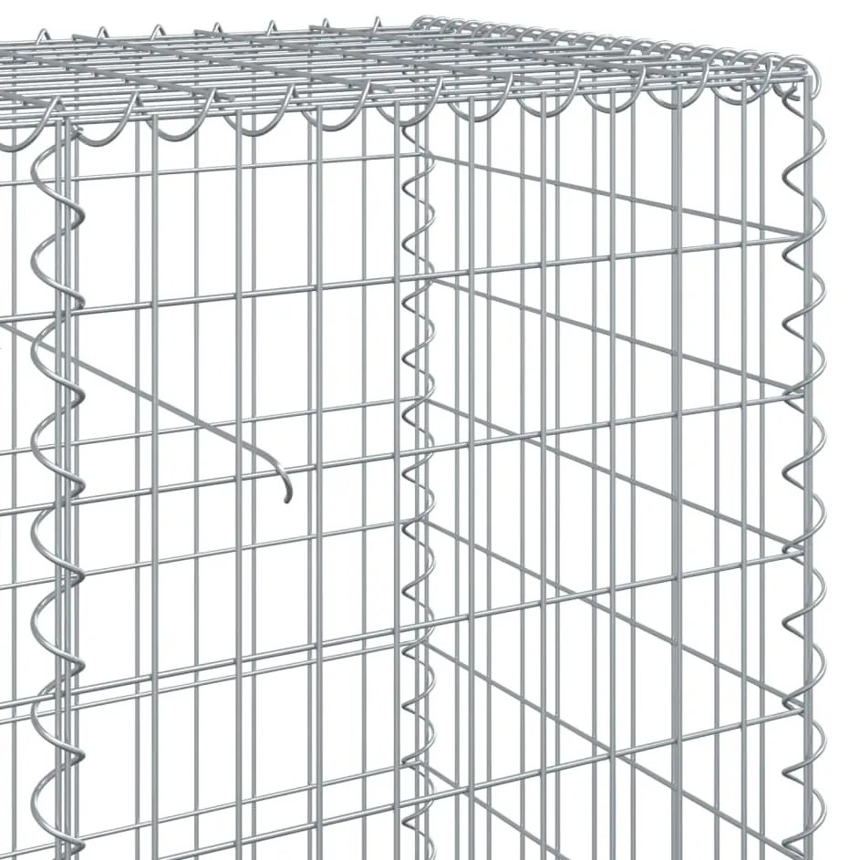horganyzott vas gabion kosár fedéllel 400 x 50 x 100 cm