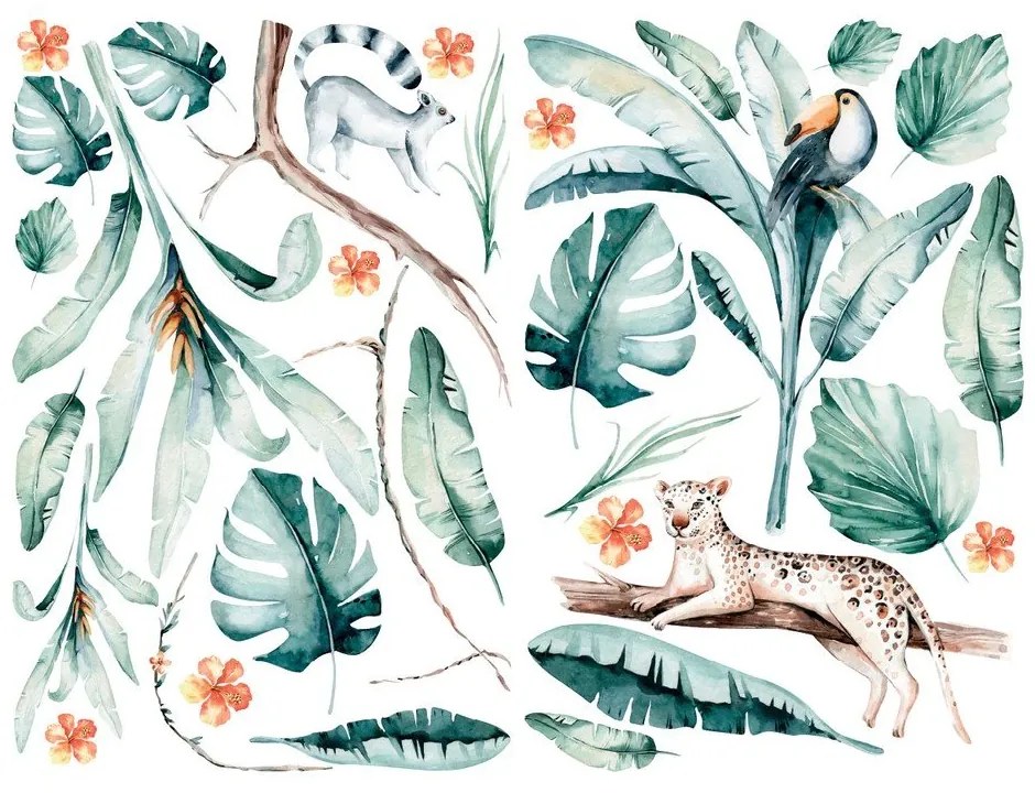 Tropical dekorációs falmatrica - Ambiance