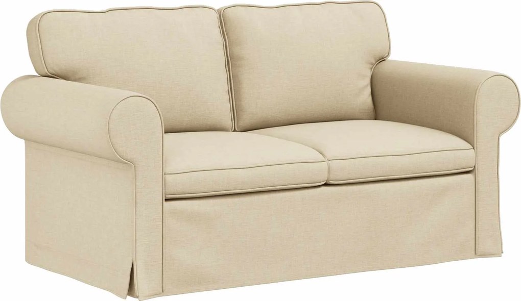 vidaXL Kanapé Krém 215 x 82 x 80 cm szövet