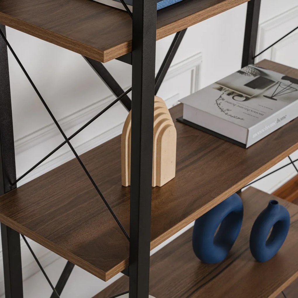 Elysian Walnut and Black polcállvány