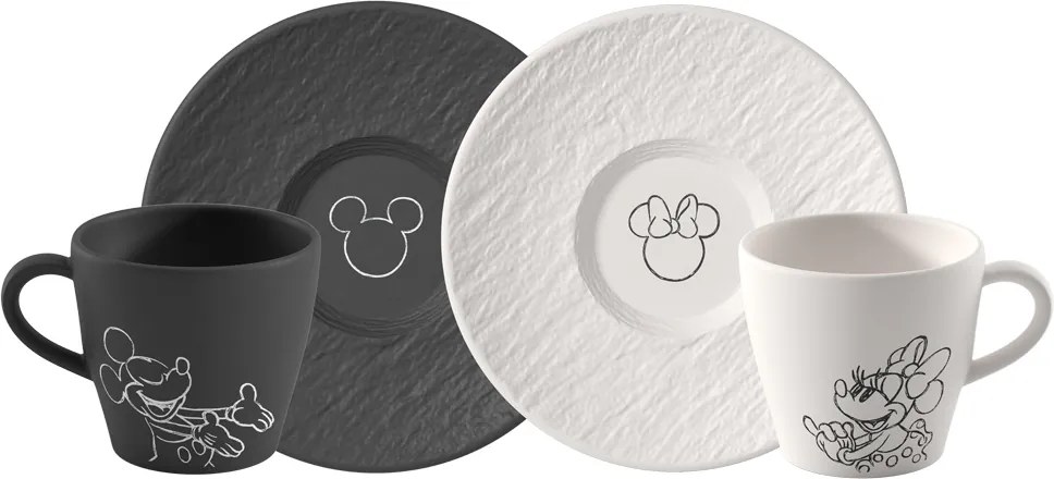 Kávéscsésze és csészealj Manufacture Rock - Mickey egér, 4 db - Villeroy & Boch