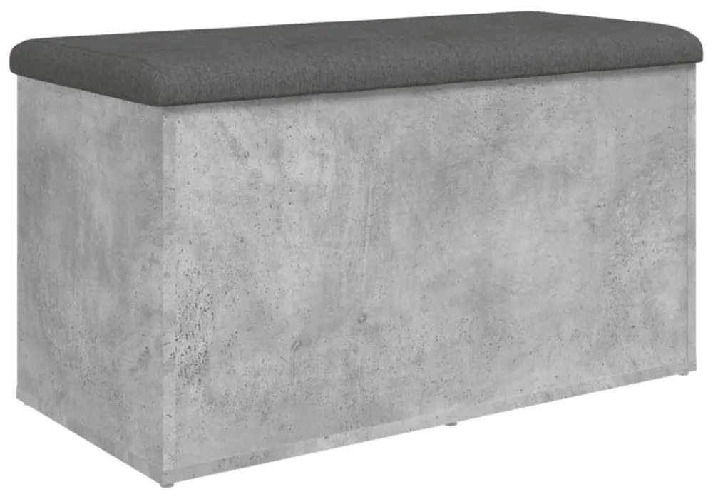 betonszürke szerelt fa tárolópad 82 x 42 x 45 cm