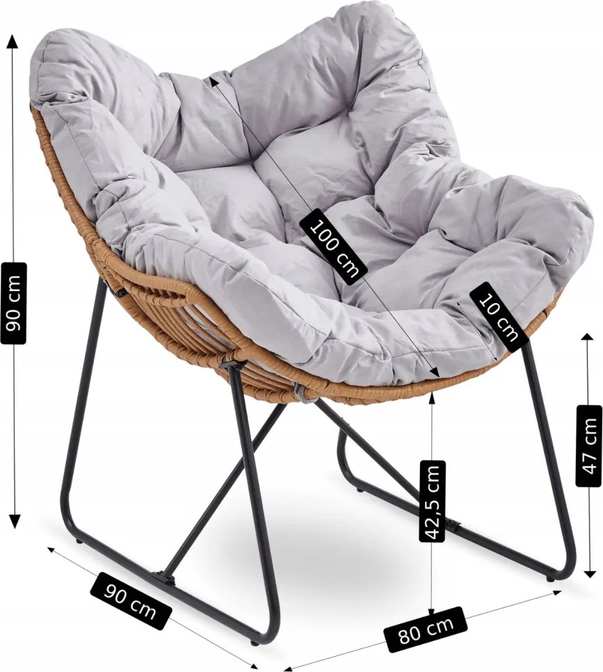 Pihenőfotel szürke színben FIN