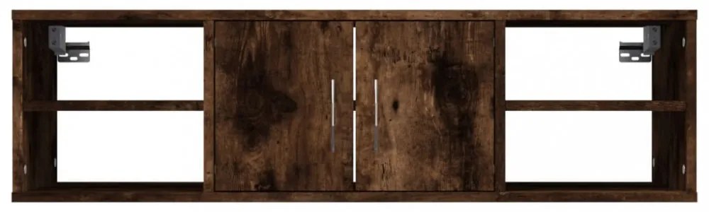 füstös tölgy színű szerelt fa fali polc 102x30x29 cm