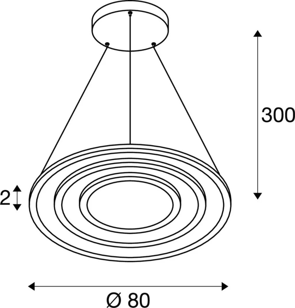 SLV 1007703 ONE Modern Led Függesztett Lámpa Fekete, Sárgaréz LED IP20