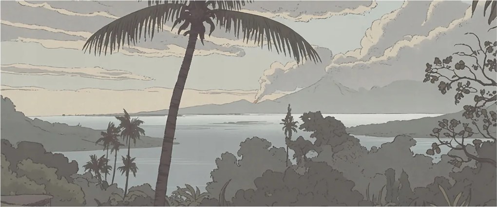 Stílusos Dekoratív fotótapéta Flizelin Egzotikus tájkép 250x104 Ragasztó