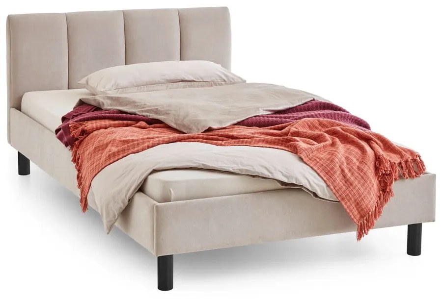 Bézs kárpitozott egyszemélyes ágy ágyrács nélkül 120x200 cm Joker – Meise Möbel