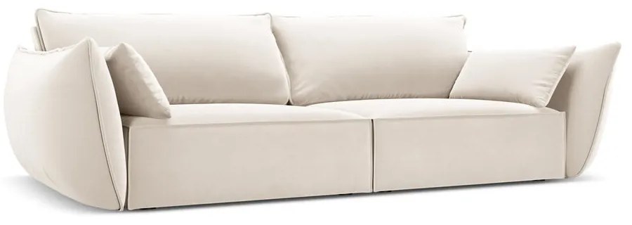 Bézs bársony kanapé 208 cm Vanda – Mazzini Sofas