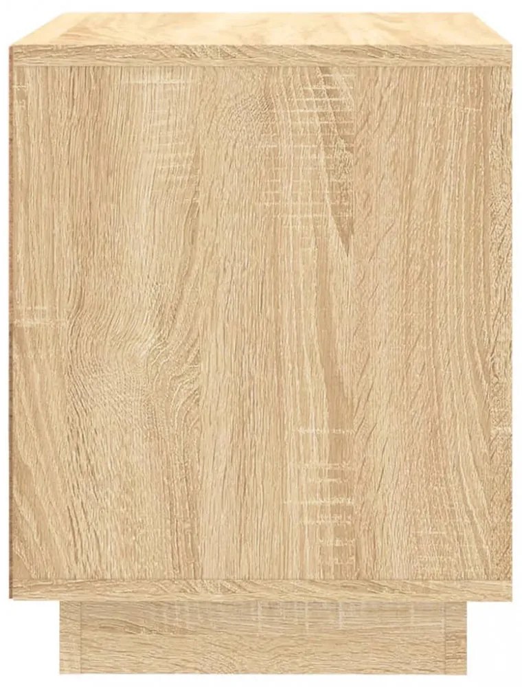 2 db sonoma tölgy színű szerelt fa éjjeliszekrény 44x35x45 cm
