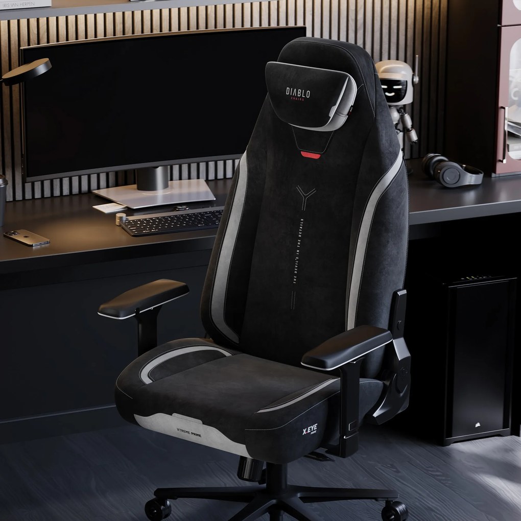Gamer szék fekete Normal Size: Diablo X-Eye Prime Burned Black