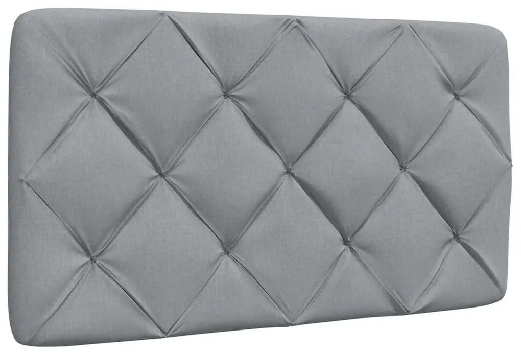 világosszürke szövet ágykeret LED-ekkel matrac nélkül 100x200cm