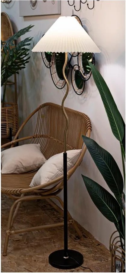 Fekete-aranyszínű állólámpa (magasság 172 cm) Closy – Mauro Ferretti