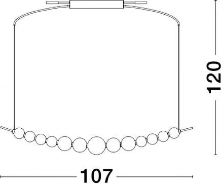 Függeszték Fehér PERLA NOVA LUCE 9695205