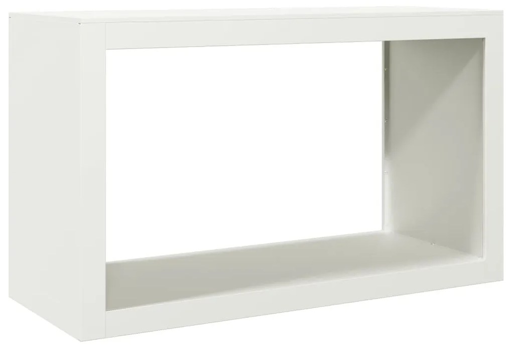 fehér acél tűzifatároló 100 x 40 x 60 cm