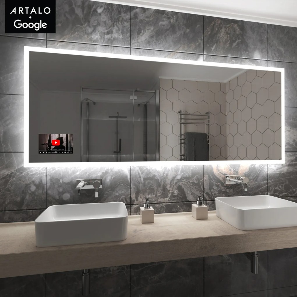 SMART tükör LED világítással M1 + SmartScreen with Google TV