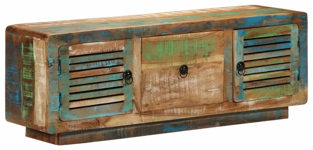 tömör újrahasznosított fa TV-szekrény 110 x 30 x 40 cm