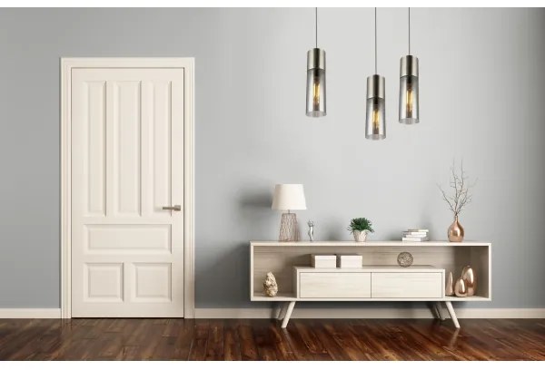 GLOBO 21000HN - Csillár zsinóron ANNIKA 1xE27/25W/230V átm. 10,5 cm króm