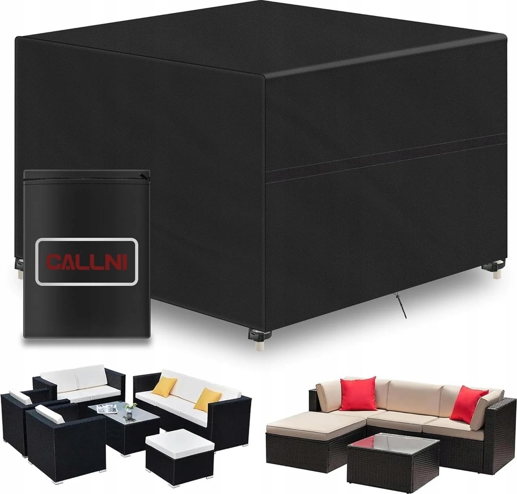 Kerti bútor huzat vízálló szövet klipsszel 125x125x74cm