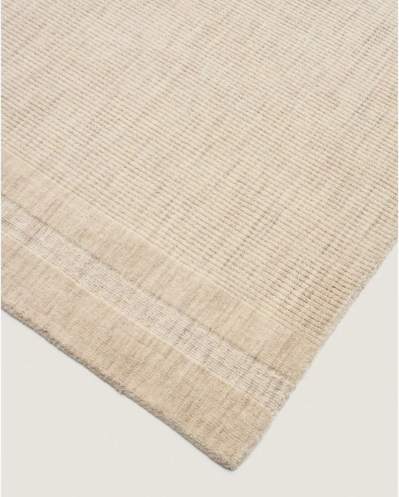 Krémszínű kézi szövésű gyapjú szőnyeg 160x230 cm Dalena – Kave Home