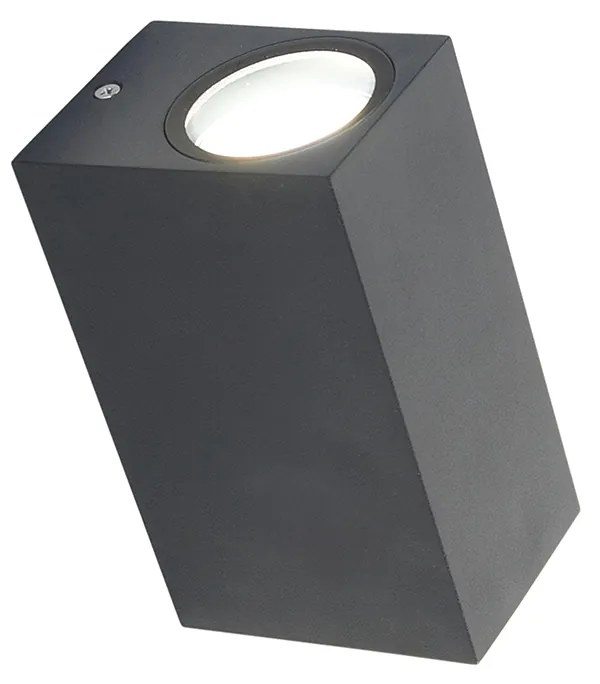 Modern fali lámpa sötétszürke 2-lámpás IP44 - Baleno