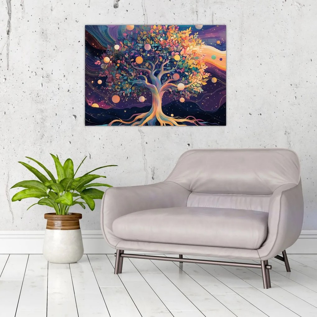 Kép – Lila fa tele energiával (70x50 cm)