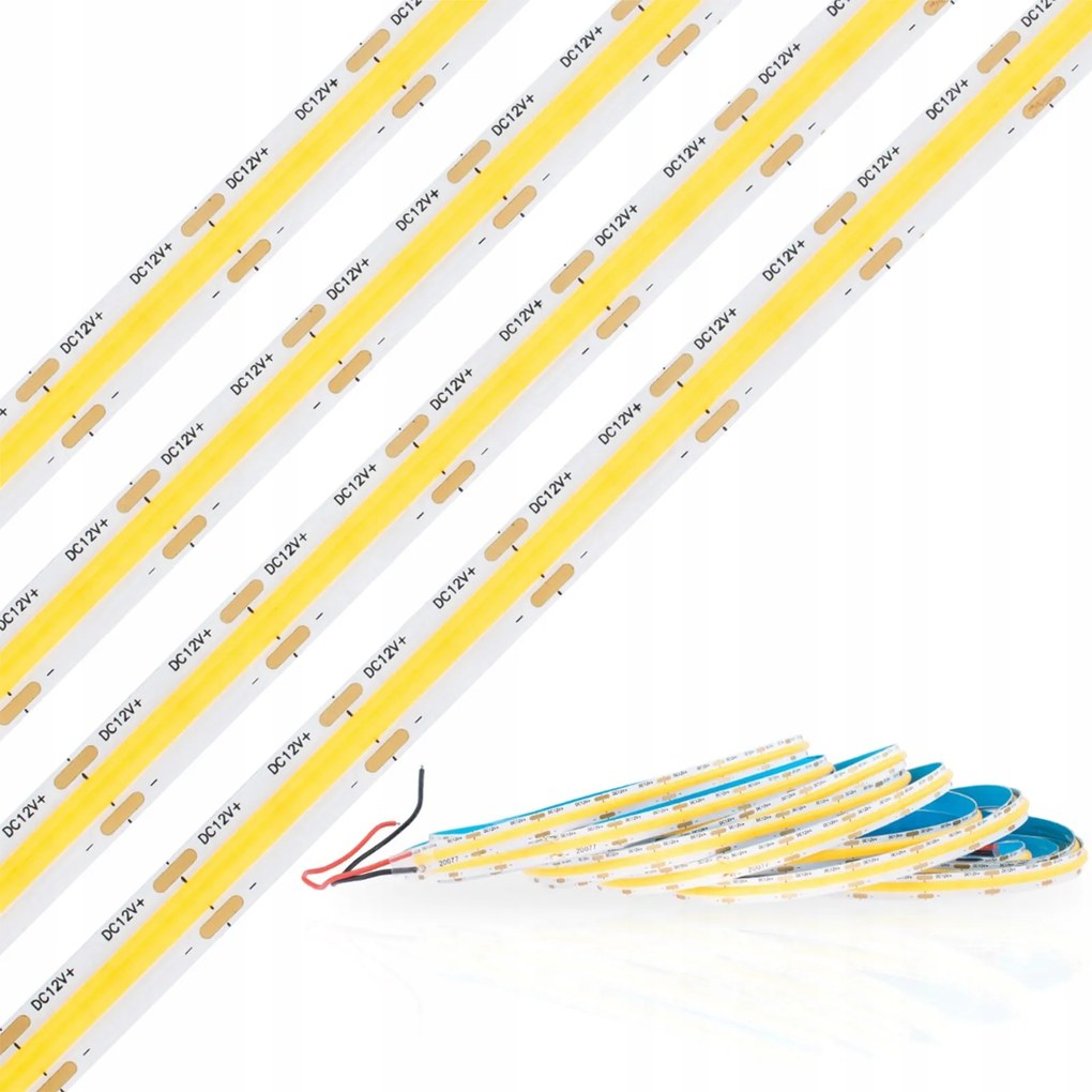 Led szalag Neon Cob 12V Hermetikus 50W 1920LED 3000K Meleg IP65 5m