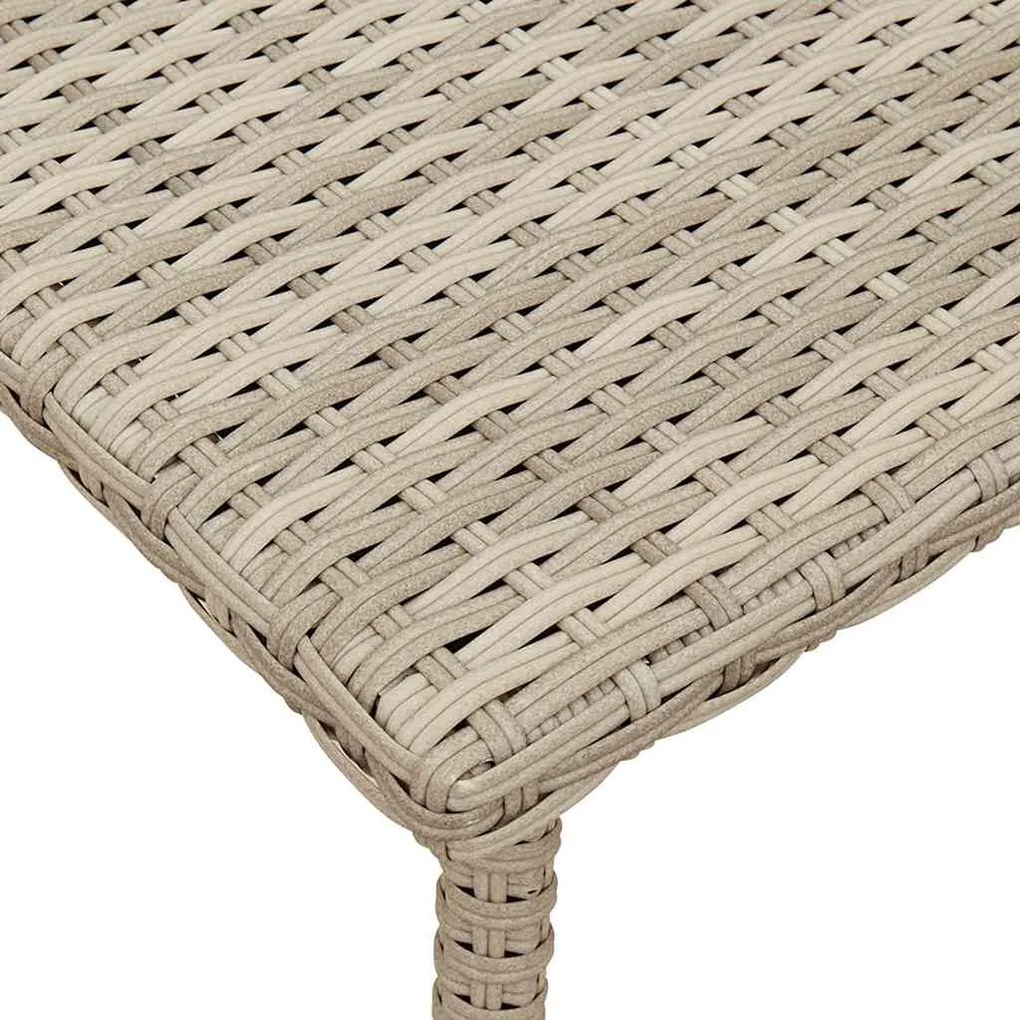 téglalap polyrattan kerti dohányzóasztal 60x40x37cm