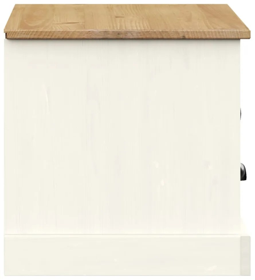 VIGO fehér tömör fenyőfa TV-szekrény 106 x 40 x 40 cm