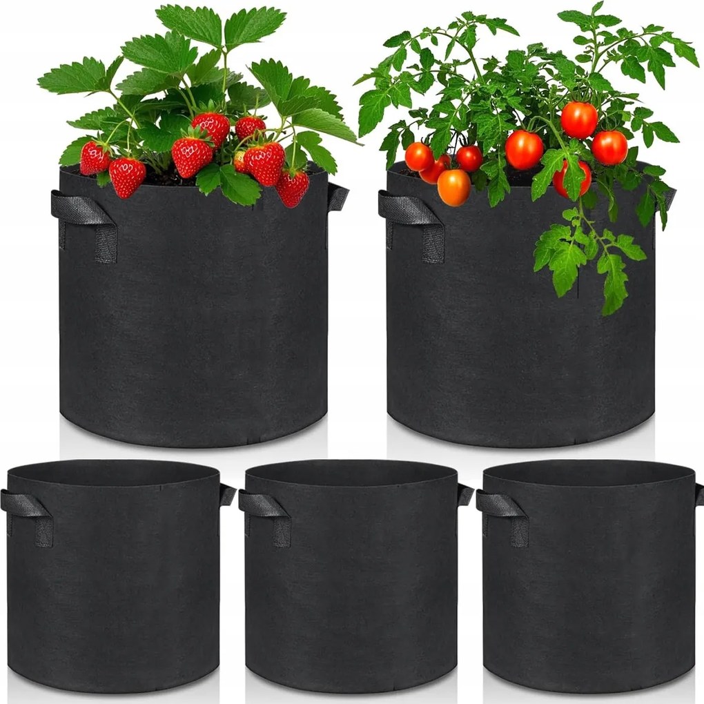 4x Zsák Zöldség-burgonya Ültető Táska Virágcserép 20L