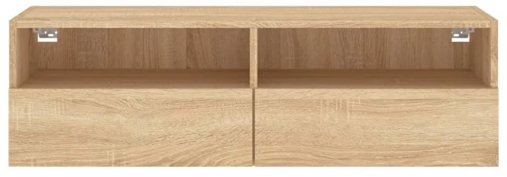 sonoma tölgyszín szerelt fa fali TV-szekrény 100 x 30 x 30 cm