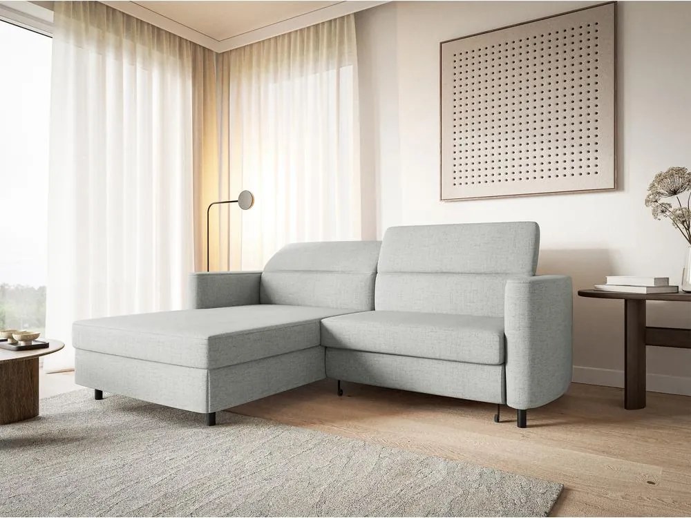 Sarokkanapé Buchu (B) (bézs szürke + fekete). 1099802