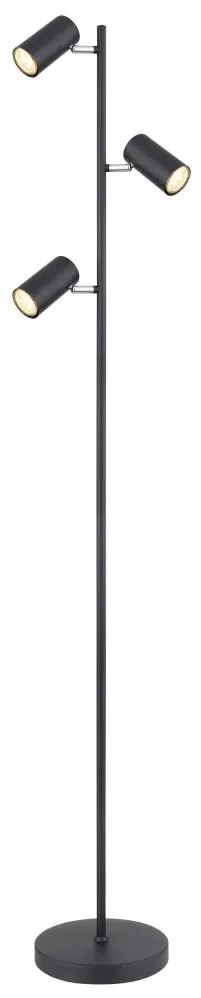 Globo 57910SB - Állólámpa ROBBY 3xGU10/5W/230V fekete