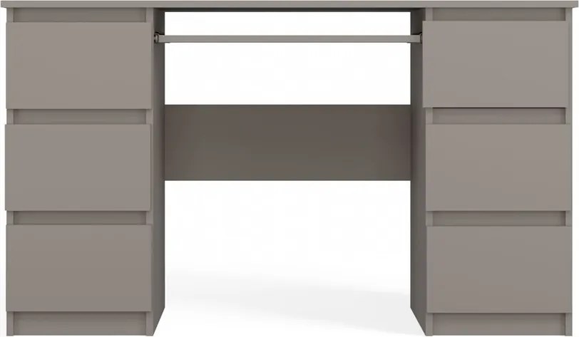 Kuba számítógépasztal, 130x76x51 cm, agyag színű