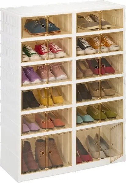 Összecsukható Cipőrendező Kerekekkel Műanyag szekrény M-es méret