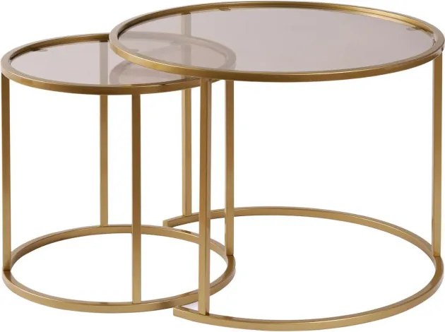 Aurum 60/42 arany dohányzóasztal, bronz üveglappal