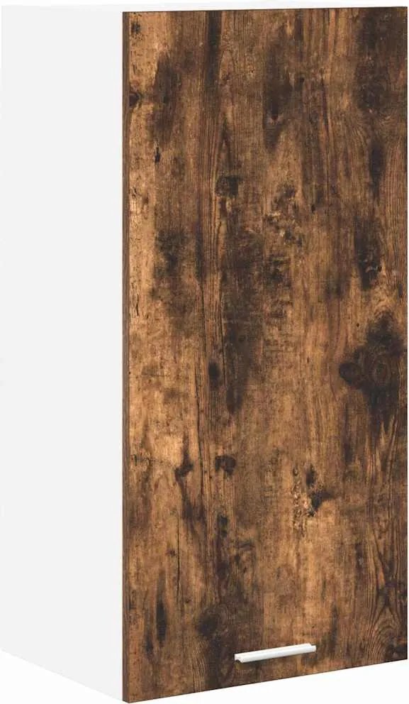 vidaXL Függő szekrény Füstölt tölgy és fehér 40 x 31 x 80 cm Faanyag