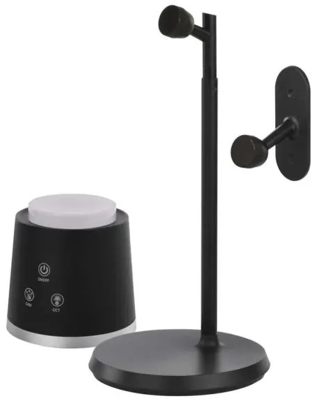 LED Dimmelhető újratölthető asztali lámpa 4in1 LED/6W/3,7V 3000K/4000K/6500K fekete