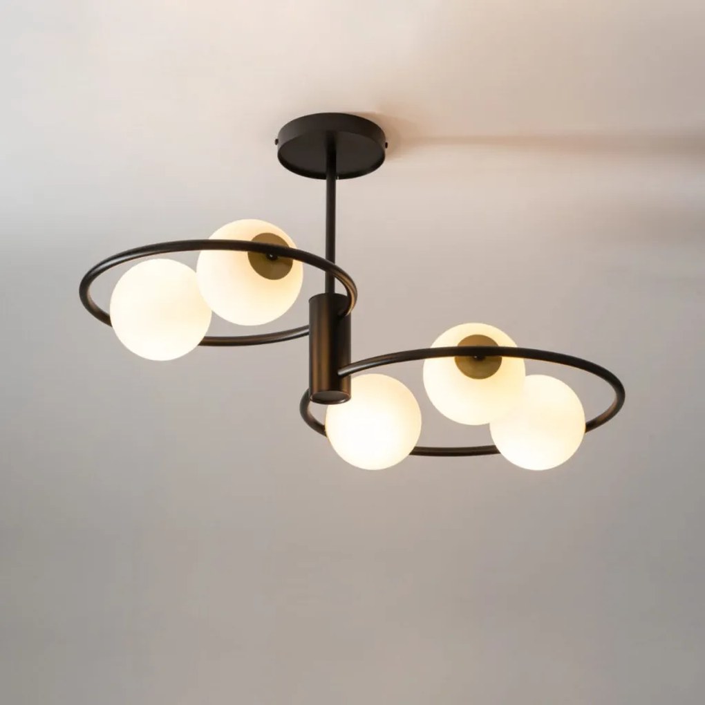 SIGMA LIGHTING 33468 AQUA Mennyezeti Csillár Fehér, Fekete G9 IP20