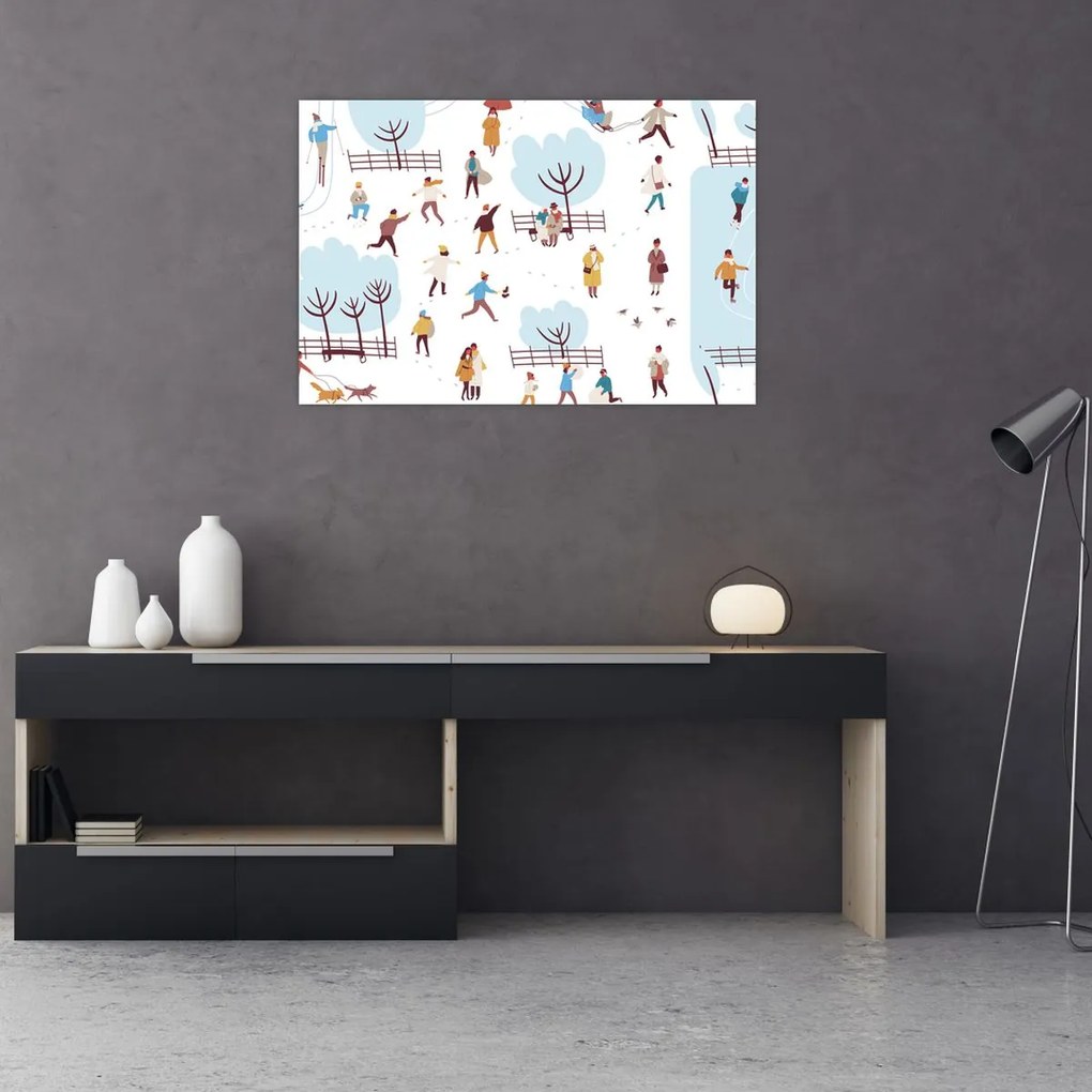 Kép - Boldog telet (90x60 cm)