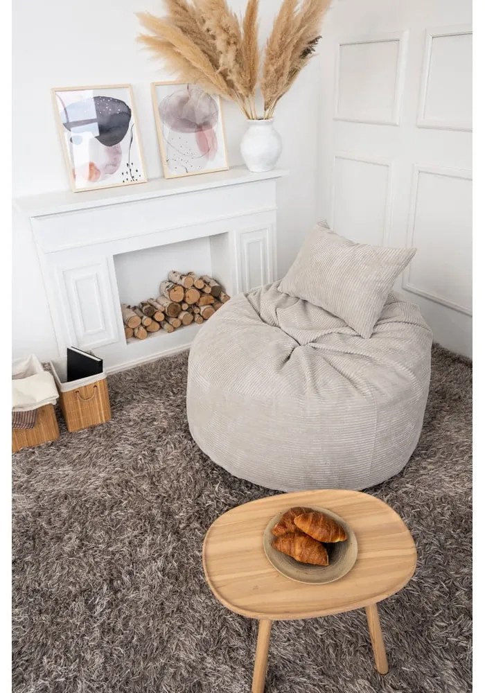 Zöld kordbársony babzsákfotel Om 110 – SLOWDOWN