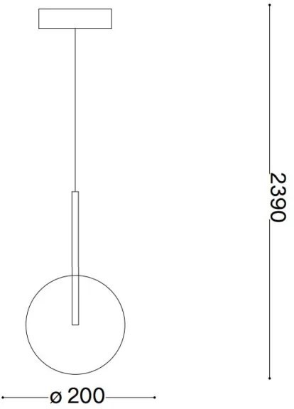 Ideal Lux - LED Csillár zsinóron EQUINOXE 1xG4/2W/230V átm. 20 cm réz/átlátszó
