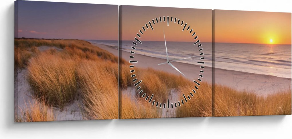 Kép - Strand naplementében (órával) (90x30 cm)