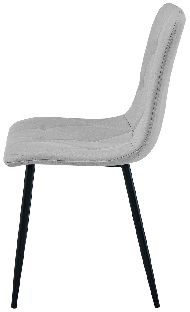 Világosszürke étkezőszék LIBRA fekete lábakkal