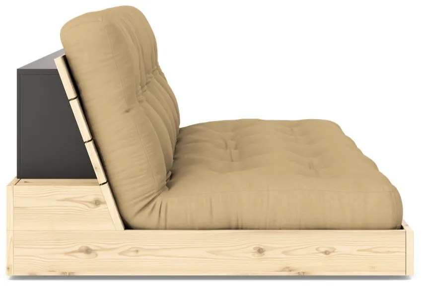 Mustársárga kinyitható kanapé 196 cm Base – Karup Design