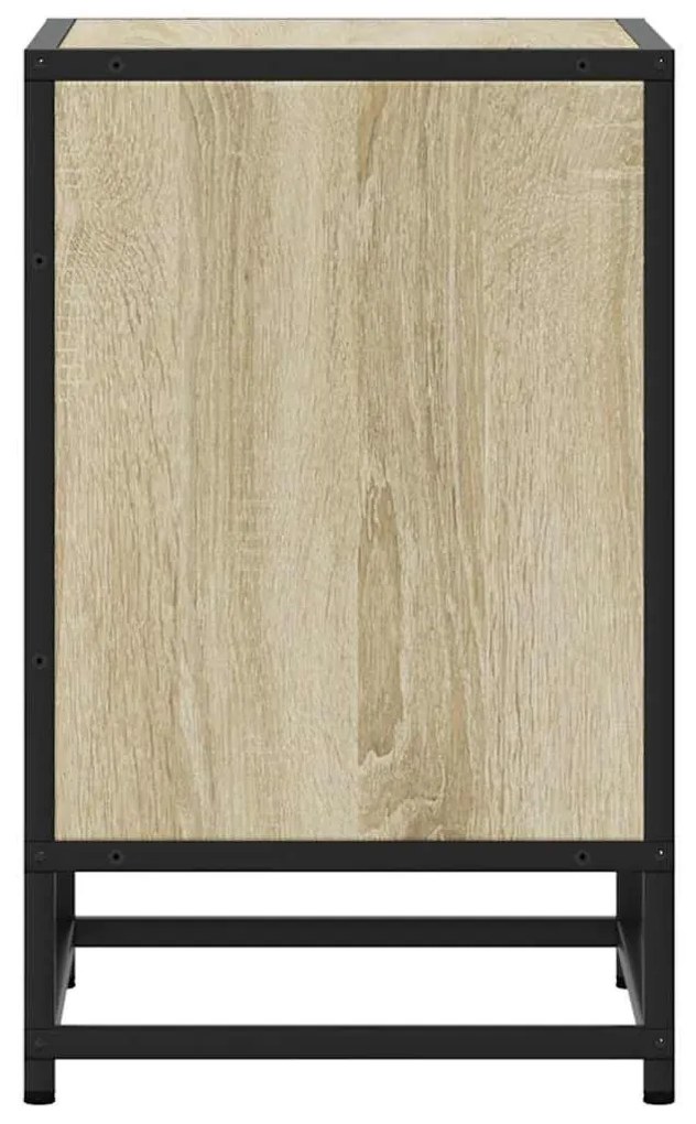 éjjeliszekrények 2 db Sonoma tölgy 40x31x50 cm Gépi fa és fém