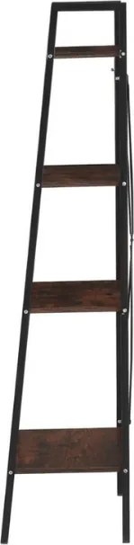 Könyvespolc TAYLOR 4 polc 147x60 cm, rusztikus barna